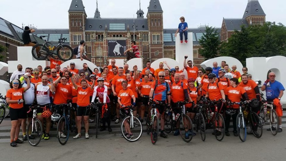 Julie with cyclists